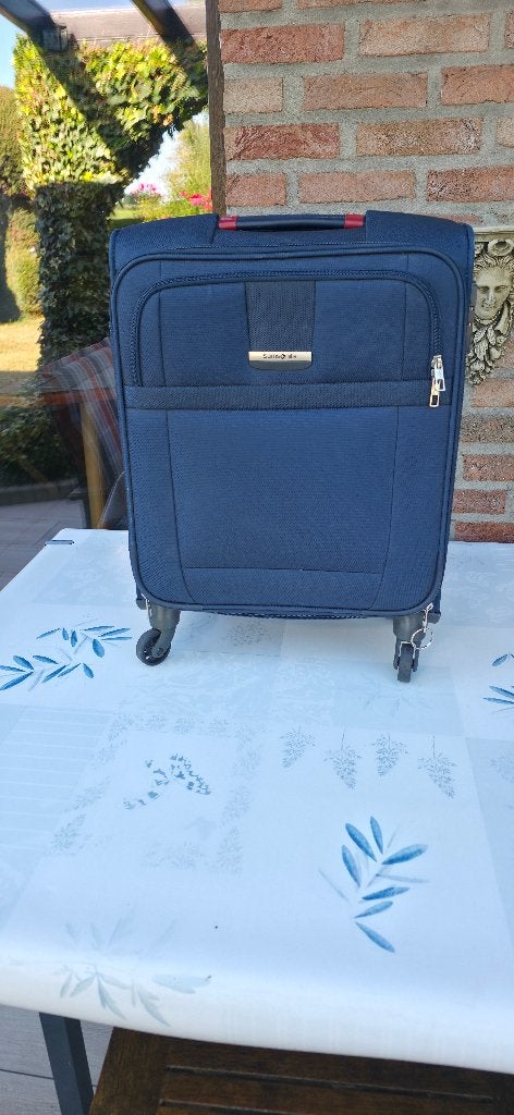 Valise SAMSONITE Cabine bleue ( 55 cm ), 35 à 45 cm, Comme neuf, Enlèvement, Clé