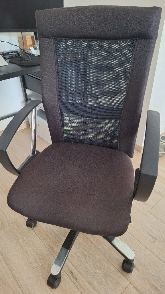 Chaise de bureau en très bon état, Ophalen, Zo goed als nieuw, Zwart, Bureaustoel