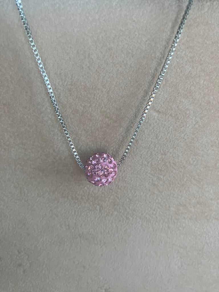 Nieuwe halsketting disco parel, Bijoux, Sacs & Beauté, Colliers, Enlèvement, Neuf, Jaune