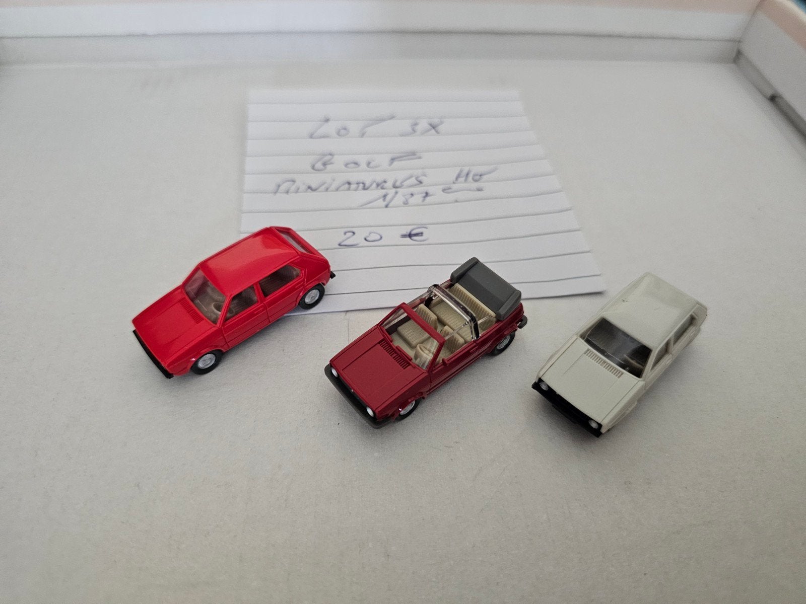 lot 3 miniatures HO VW GOLF, Enlèvement ou Envoi
