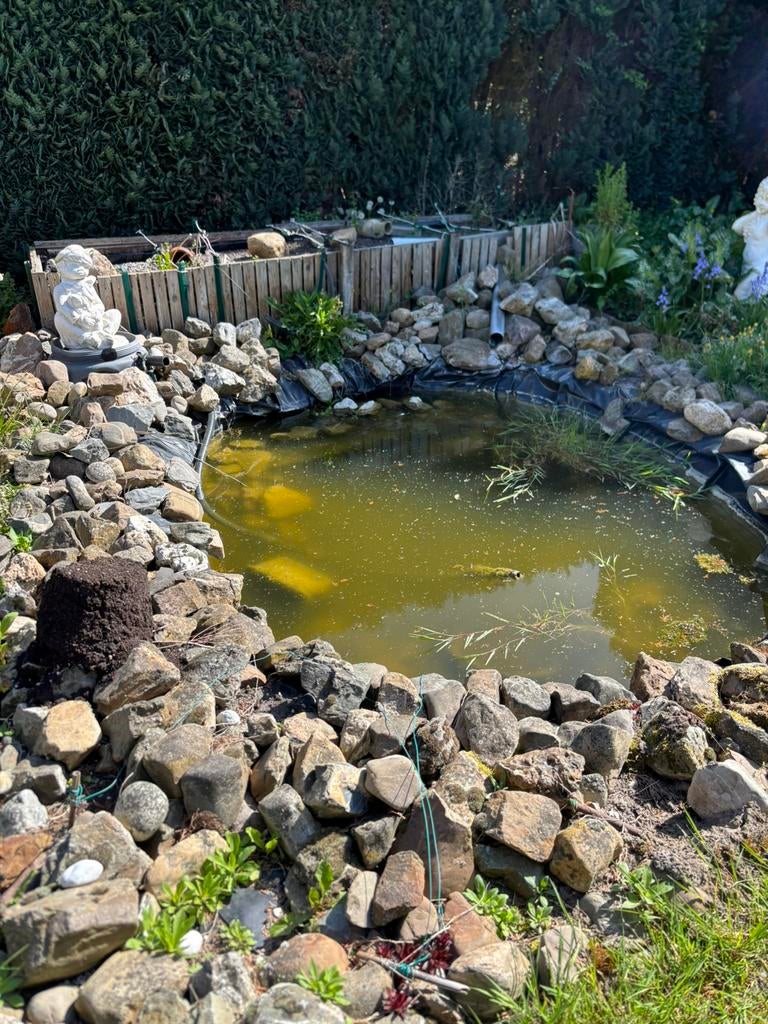 Vijver stenen gratis, Tuin en Terras, Ophalen, Zo goed als nieuw