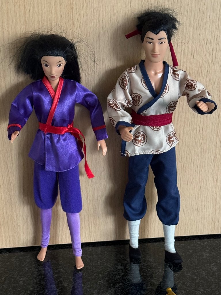 Secret Hero Mulan & Captain Li Shang Disney Mulan (vintage), Kinderen en Baby's, Speelgoed | Poppen, Ophalen of Verzenden, Gebruikt