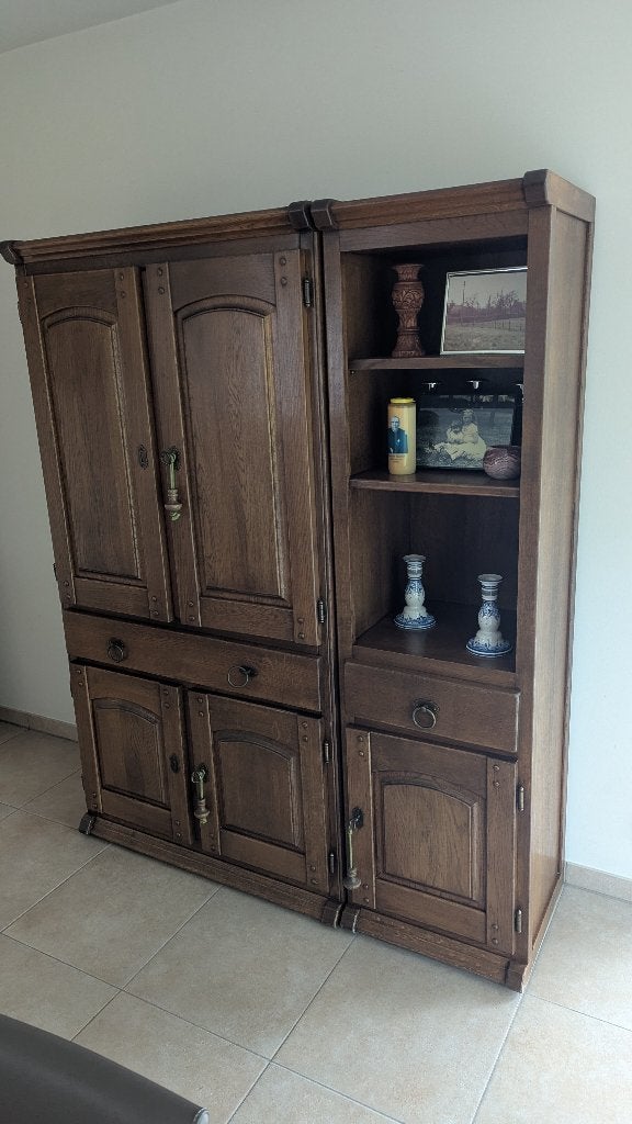 ambachtelijk gemaakt 2-elementen kast, Maison & Meubles, 25 à 50 cm, Klassiek, Comme neuf, 100 à 150 cm