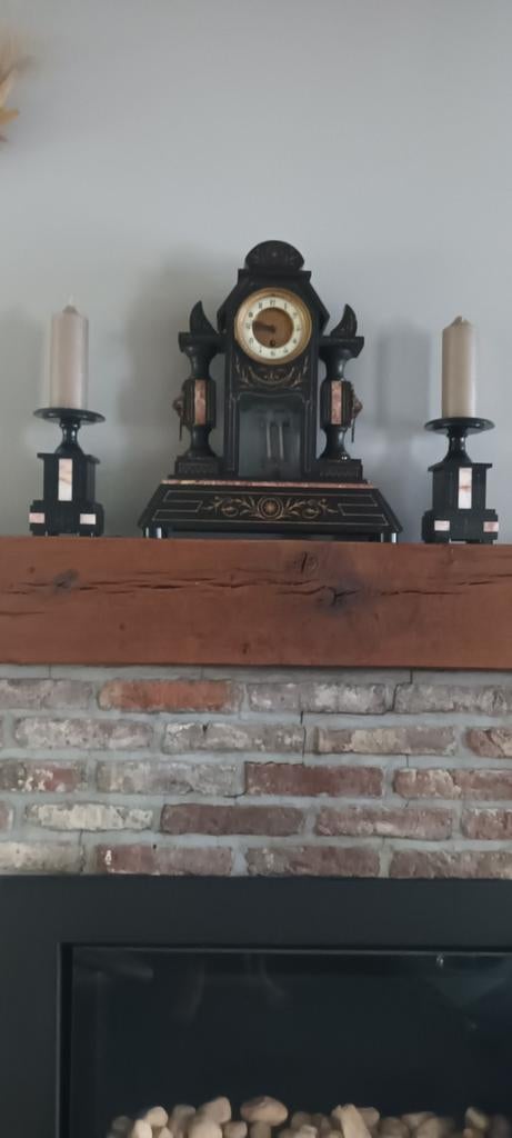 schouwgarnituur 100 jaar oud, Antiek en Kunst, Ophalen