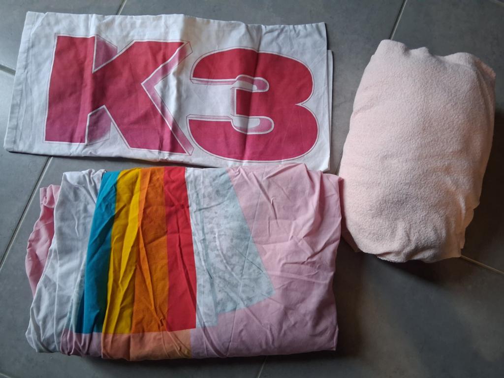 Ensemble housse de couette, taie d'oreiller et drap-housse K, Enlèvement ou Envoi, Housse de couette