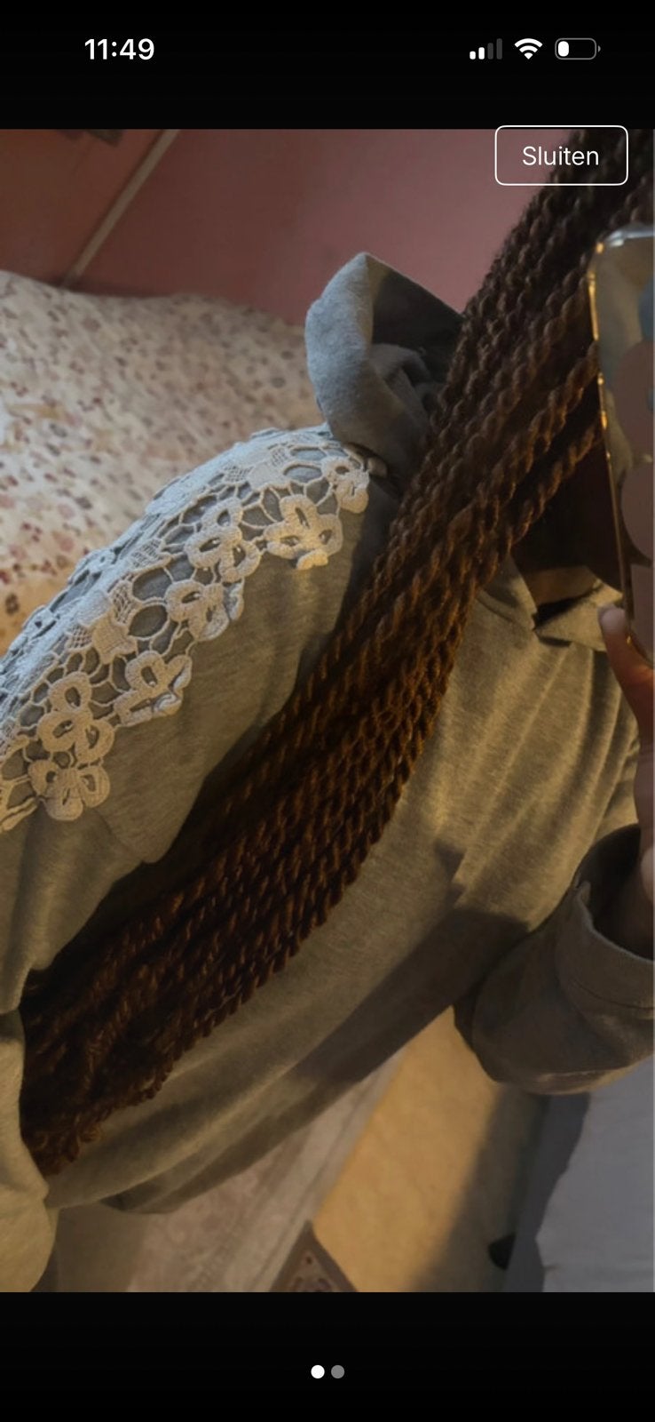 Sweat à capuche gris, Envoi, Comme neuf, Taille 42/44 (L), Gris