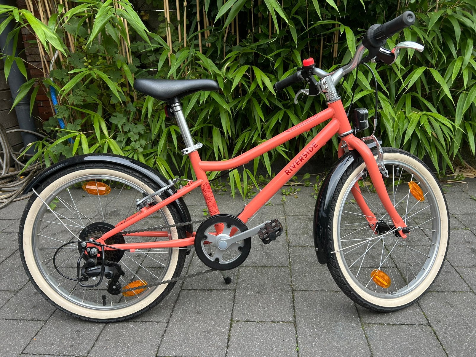 Riverside 500 kinderfiets, 20 inch, 6-9 jaar, Ophalen, Zo goed als nieuw, Velgrem, 16 tot 20 inch