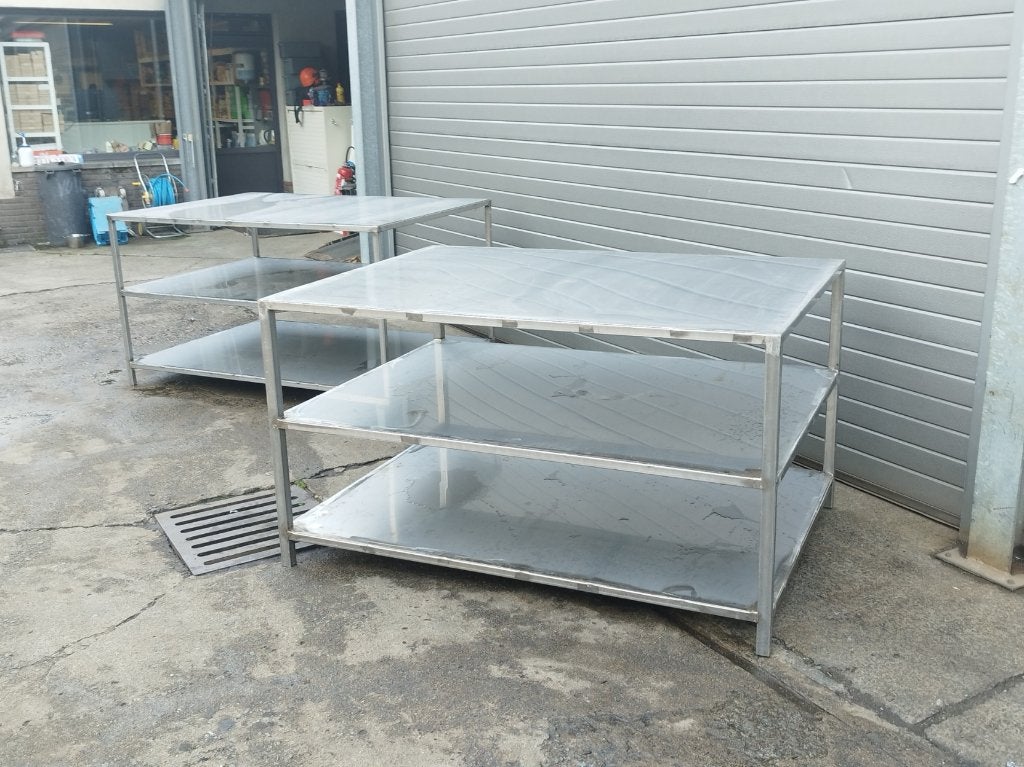 INOX - werktafel - RVS -170 x 119 x 95 cm - Nieuwstaat, Zakelijke goederen, Ophalen, Gebruikt, Werktafel - INOX - RVS - roestvrij staal