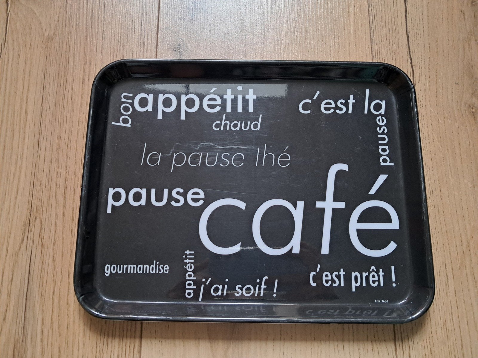 Petit plateau noir et blanc, Enlèvement ou Envoi, Utilisé, Rectangulaire, Plateau
