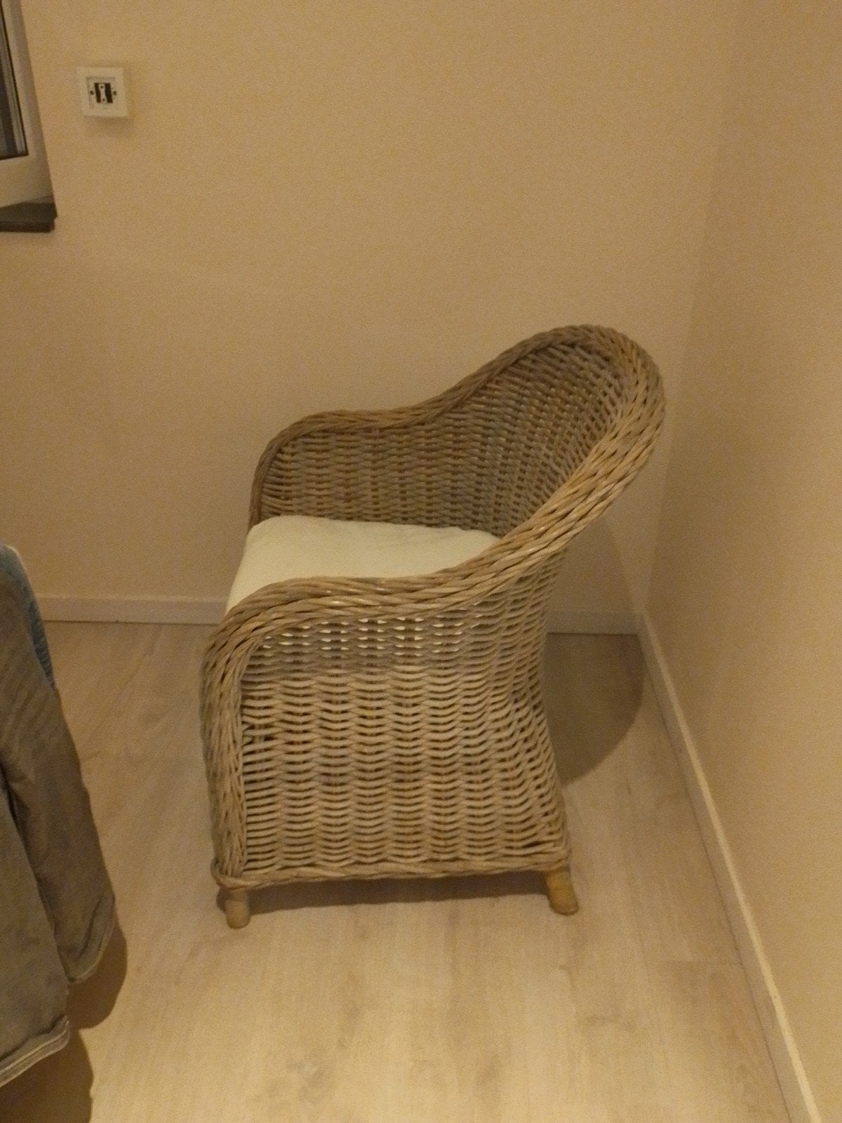 rotan stoel, Huis en Inrichting, Ophalen, Wit