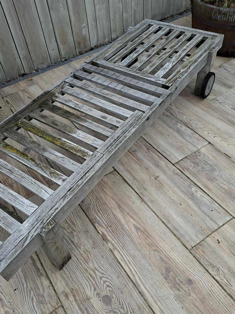 Ligstoel, Tuin en Terras, Ophalen, Gebruikt, Teakhout