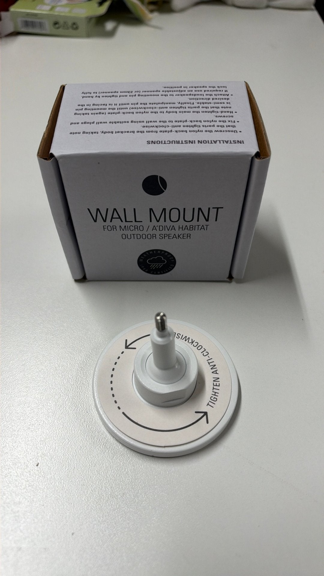 Wall mount for micro/ a diva habitat outdoor speaker, TV, Hi-fi & Vidéo, Enlèvement ou Envoi, Comme neuf