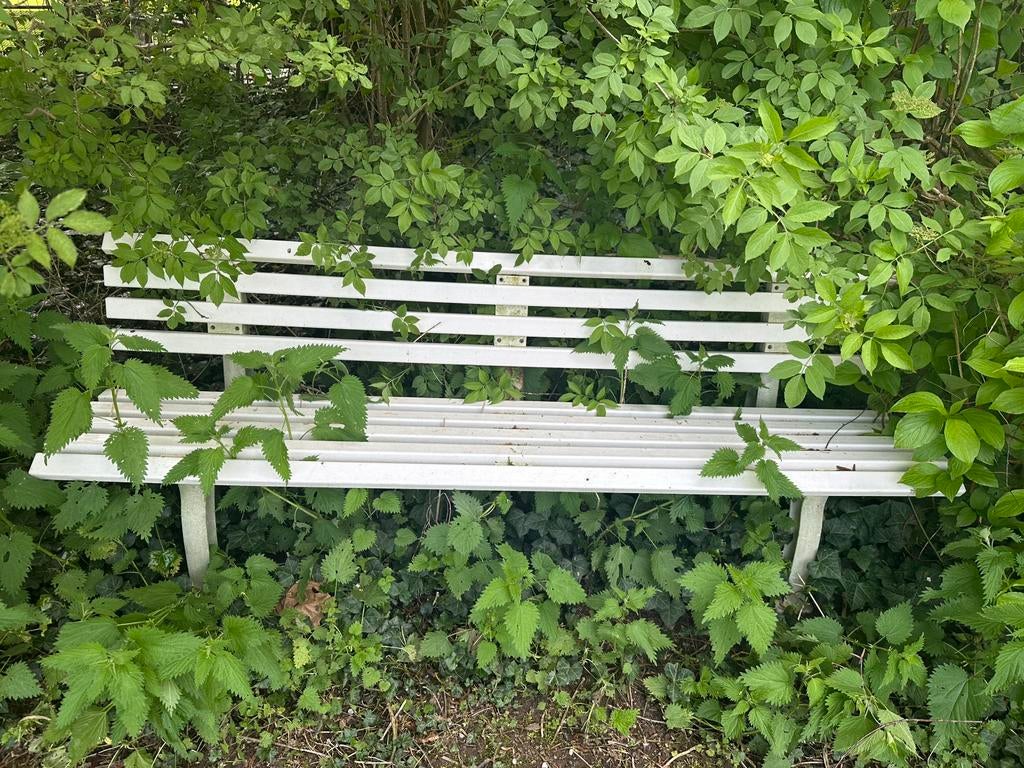 Canapé en PVC blanc, Jardin & Terrasse, Enlèvement, Utilisé