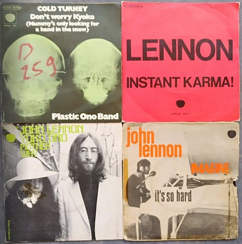 †JOHN LENNON - PAKKET!, Cd's en Dvd's, 7 inch, Zo goed als nieuw, Pop, Fotohoes