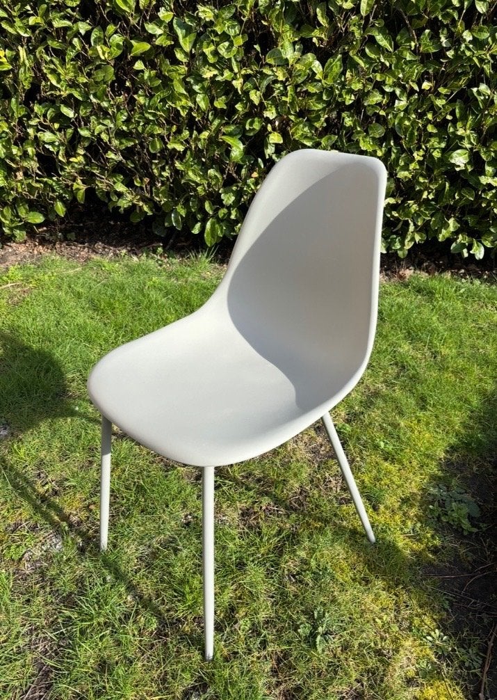 4 keuken stoelen, Gris, Comme neuf, Synthétique, Enlèvement