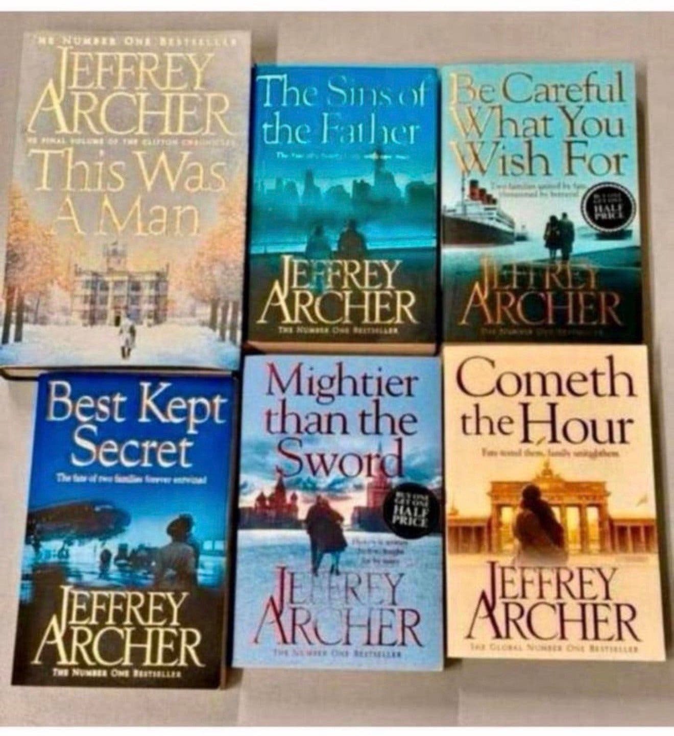 Jeffrey Archer - 6 stuks boek boeken 1 hardcover Number one, Ophalen of Verzenden, Zo goed als nieuw