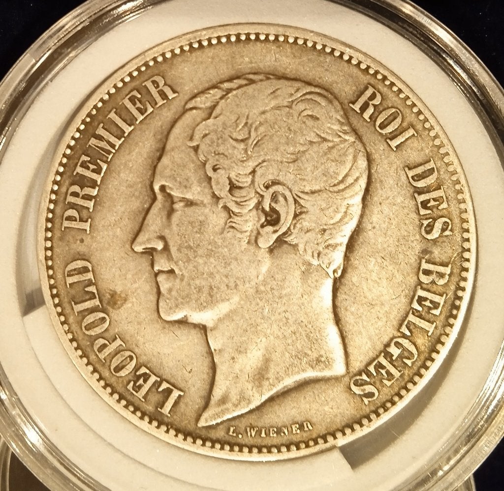 5 Francs 1850 België - Leopold I, Verzenden, Zilver, Losse munt, Zilver