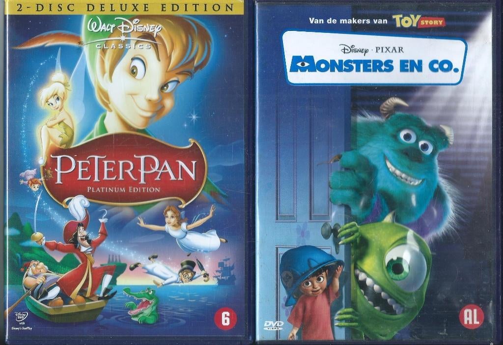 Peter Pan / Monsters & Co / Brother Bear, Nederlands, Zo goed als nieuw, Vanaf 6 jaar, Film