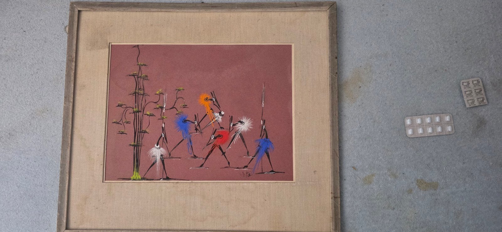 kunstwerk met handtekening, Verzamelen, Foto's en Prenten, Ophalen of Verzenden
