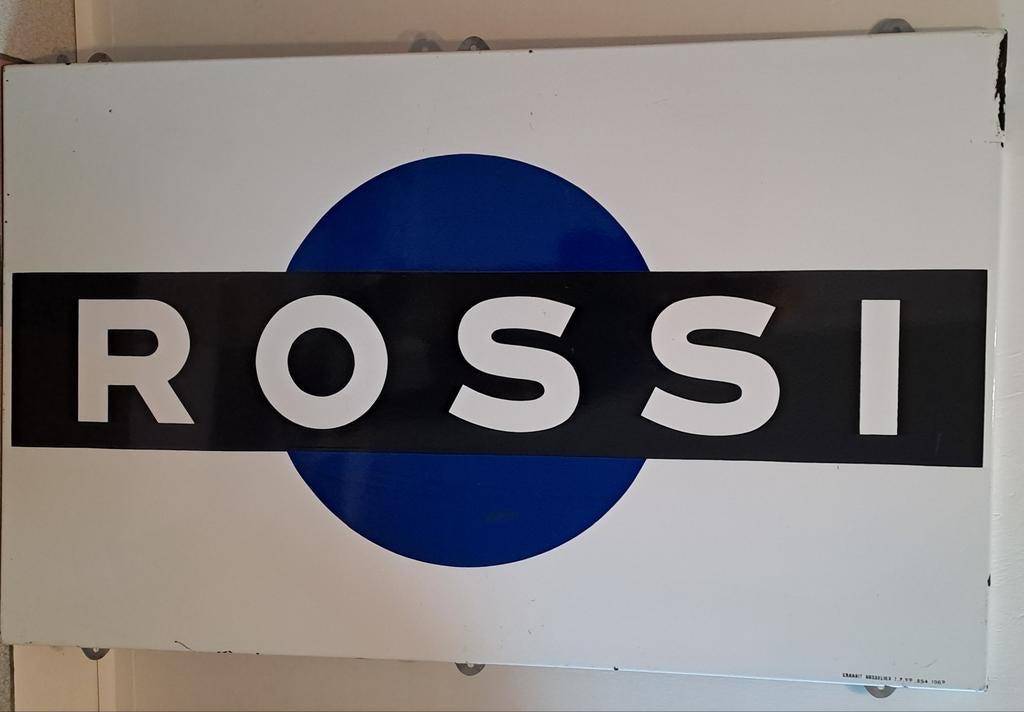 Emailbord Rossi van 1969 - 1,07m x 0,65m, Verzamelen, Ophalen, Reclamebord