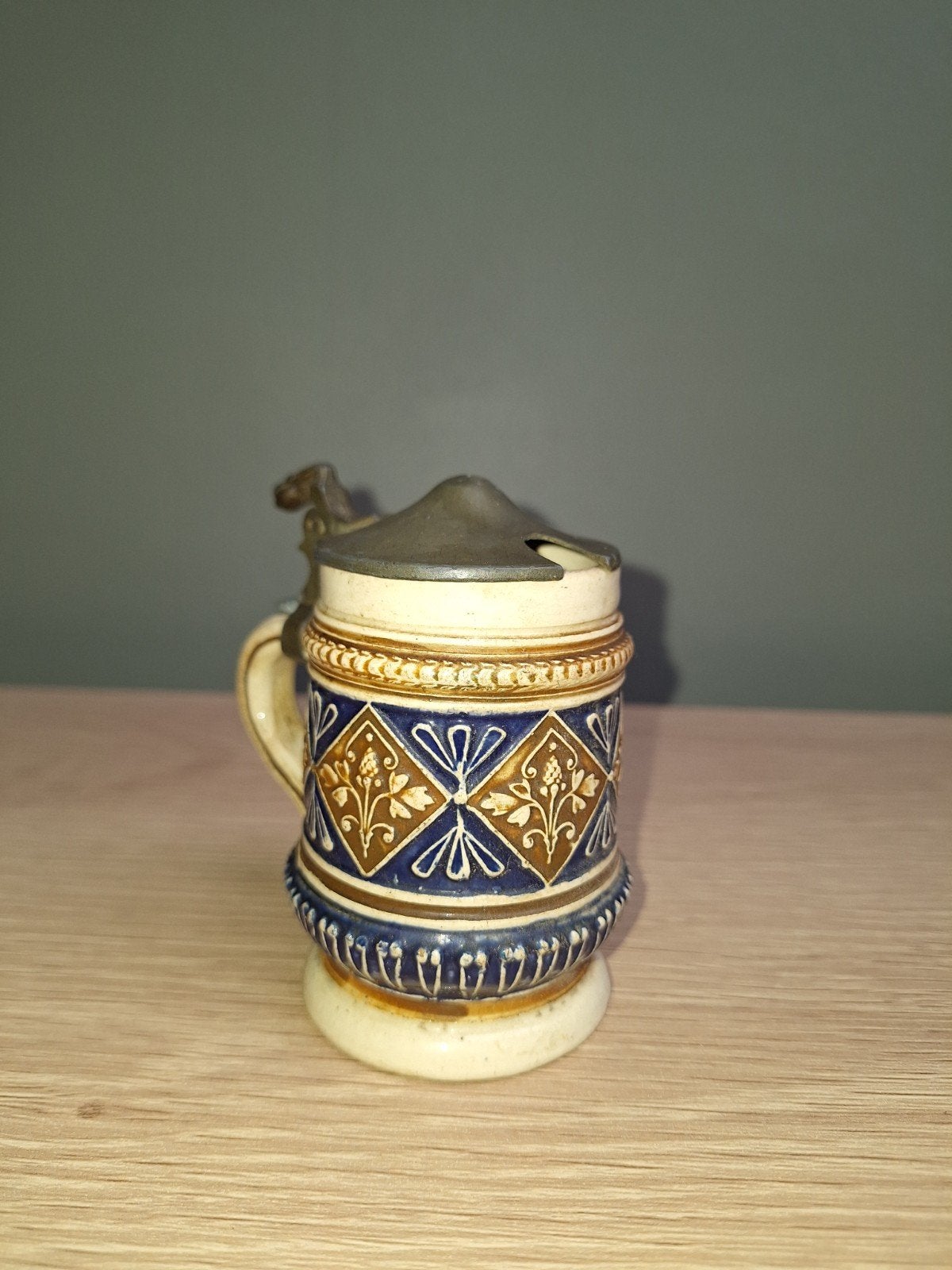 Antieke Westerwald mosterdpot - Marzi & Remy model 653, Antiek en Kunst, Ophalen of Verzenden