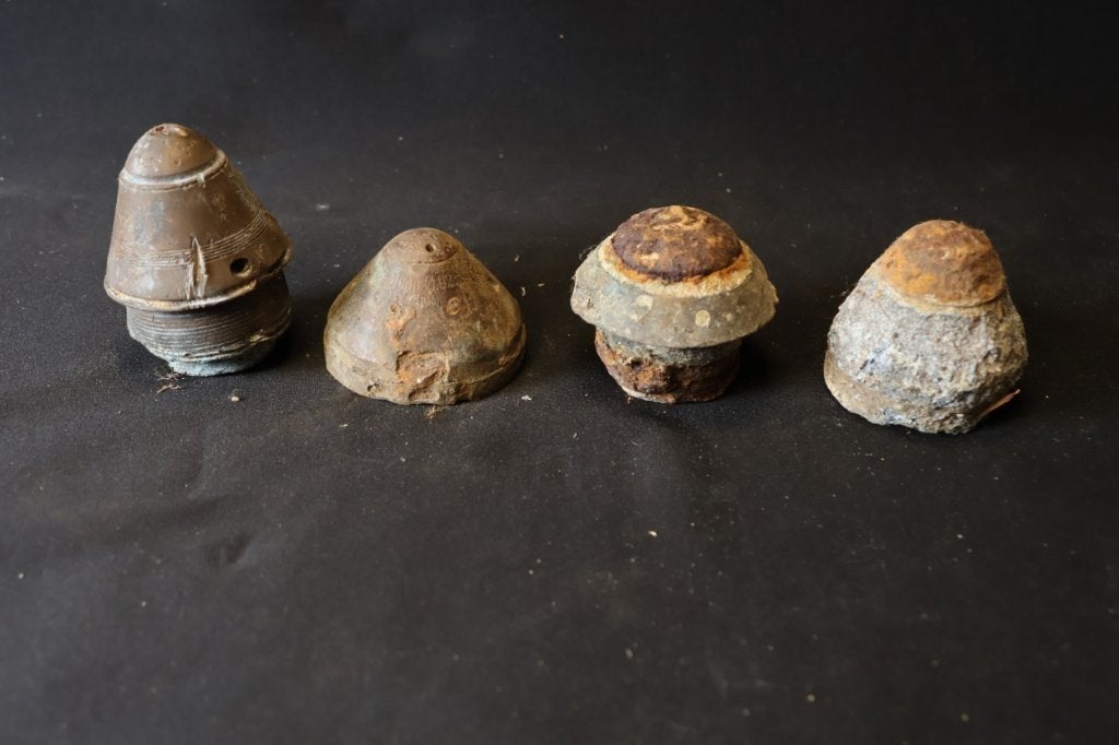 WO1 Britse / Duitse bodemvondst ontstekers LEEG, Verzamelen, Ophalen of Verzenden, Hulzen of Bodemvondsten
