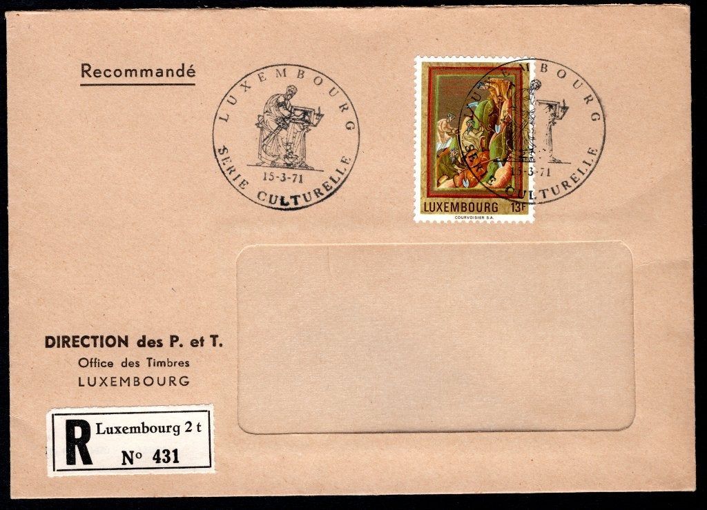 LUXEMBOURG Yt. 773 FDC 1971, Envoi, Luxembourg, Affranchi