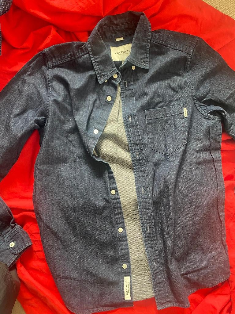Chemise en jean Carhartt, petite, comme neuve, Vêtements | Hommes, Enlèvement ou Envoi, Carhartt, Tour de cou 38 (S) ou plus petit