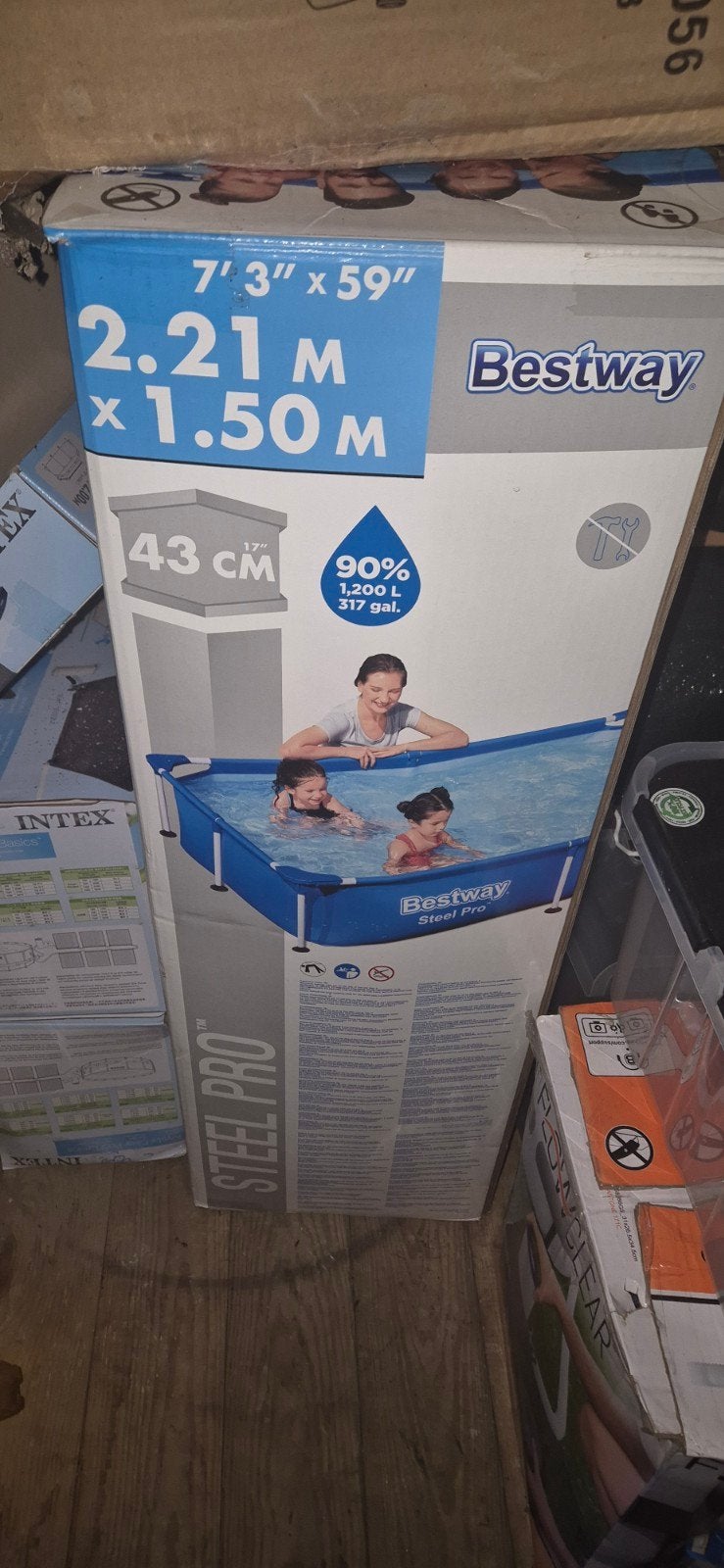 Zwembad bestway  2,21 m x 1,50 m x 43 cm hoog, Ophalen