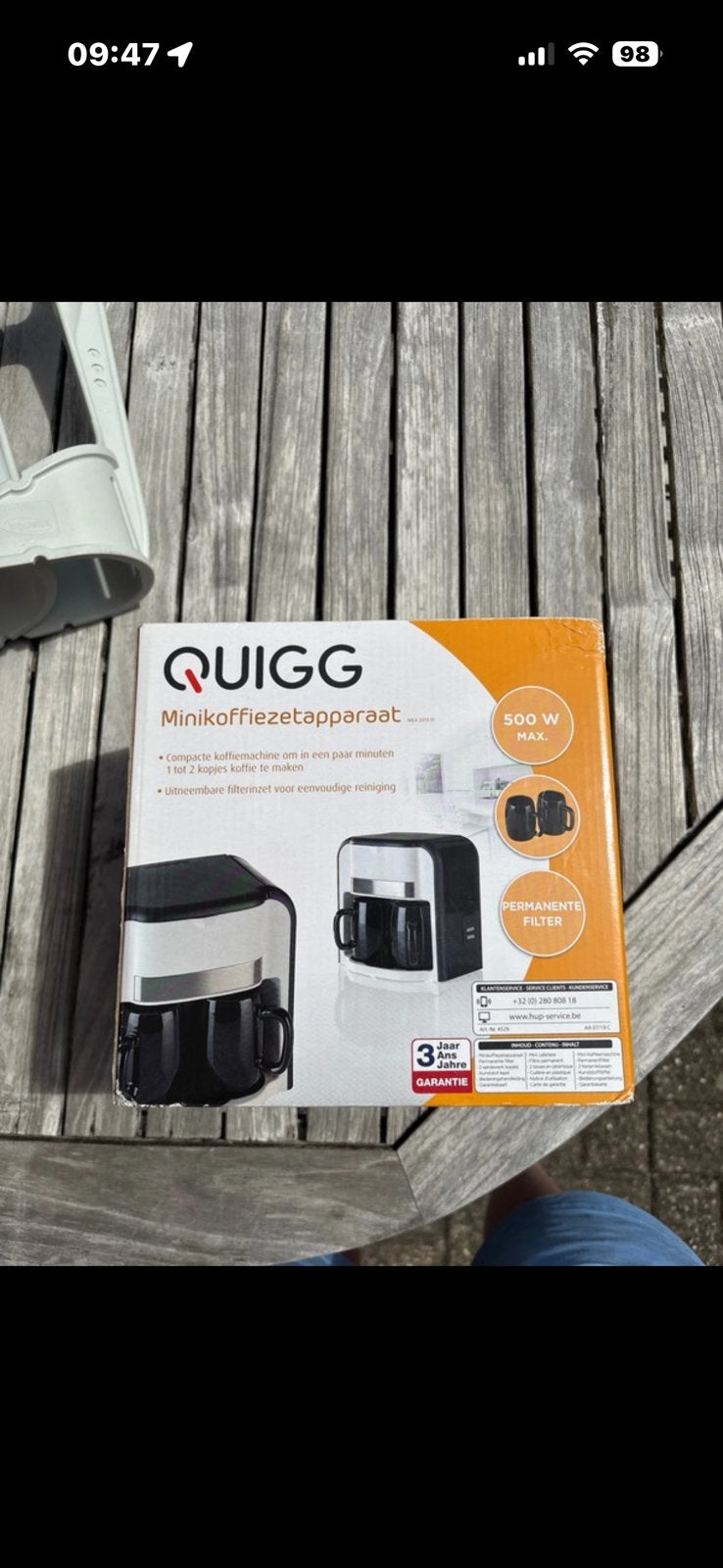 Quigg mini koffiezet, Elektronische apparatuur, Ophalen of Verzenden, Zo goed als nieuw