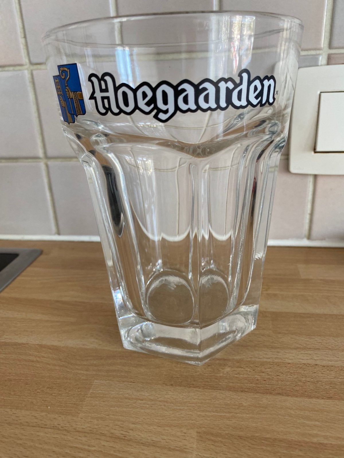 Groot Hoegaarden glas, Verzamelen, Biermerken, Ophalen, Nieuw