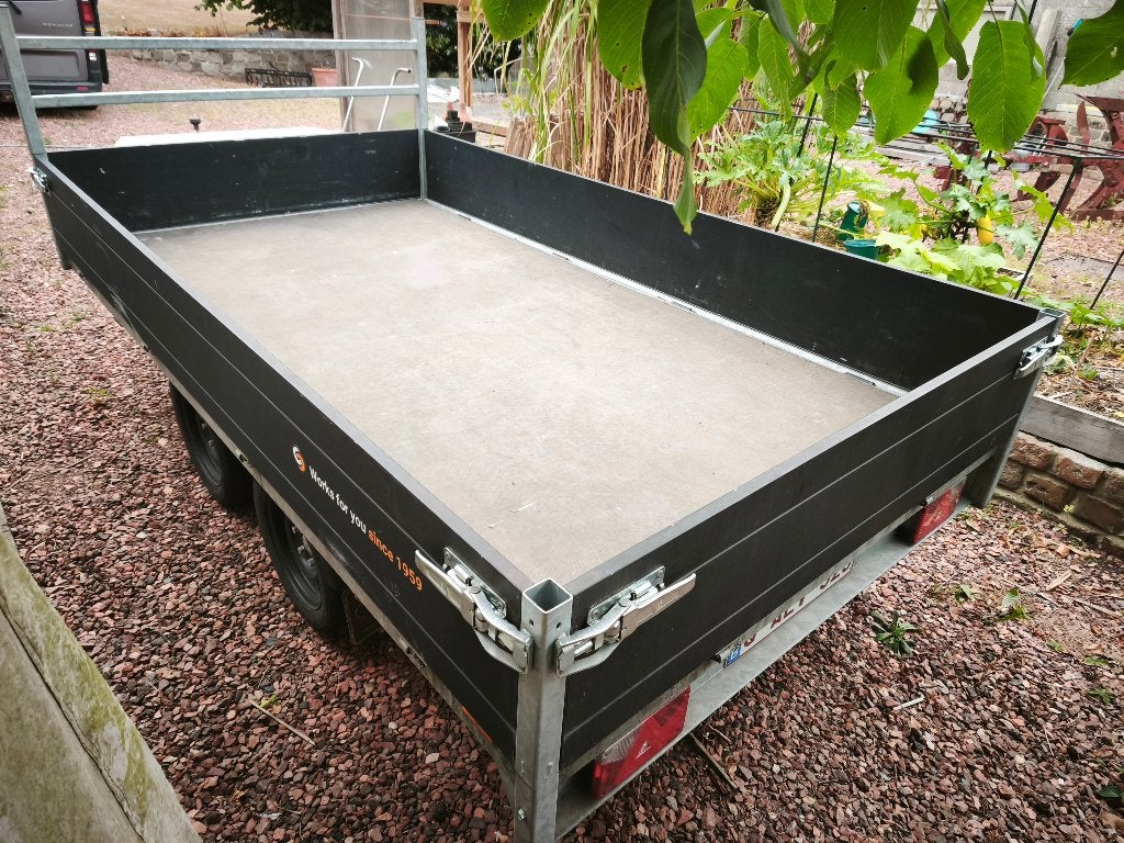 Remorque professionnelle 2700kg, Autos : Divers, Remorques, Enlèvement, Comme neuf
