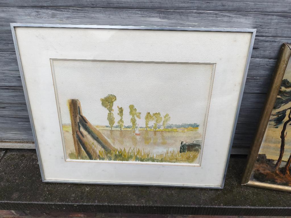 Aquarelle paysage signe claire roucloux, Enlèvement ou Envoi