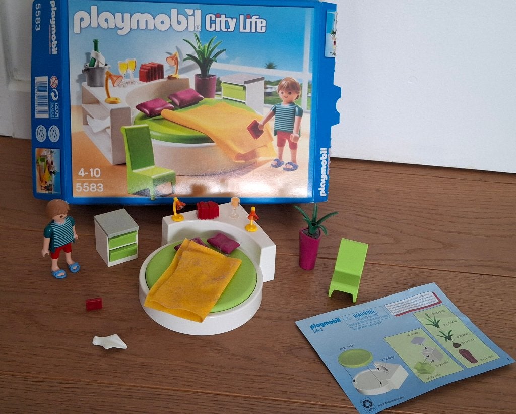 playmobil city life chambre des parents maison moderne 5583, Bâtiment, Utilisé, City life, Kit complet