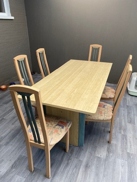 Tafel 1.80m met 6 stoelen Gratis, Ophalen