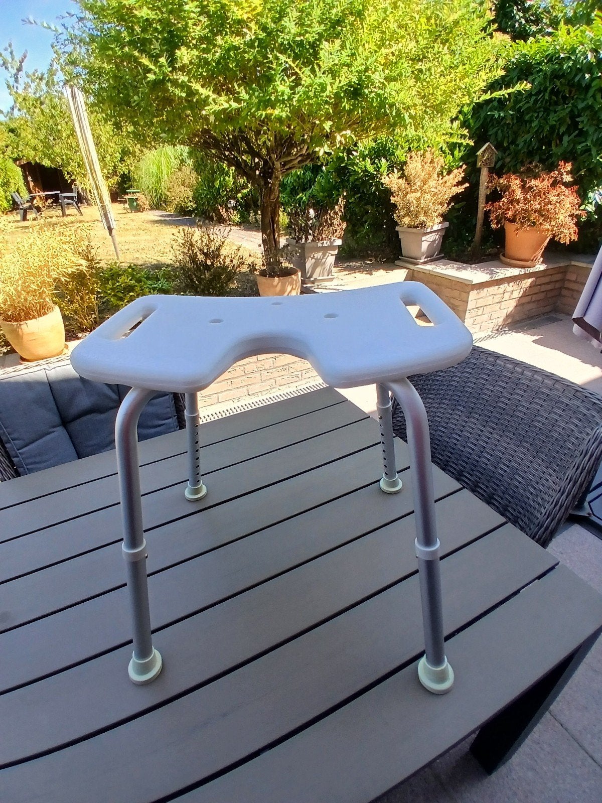 Tabouret de douche, Ophalen