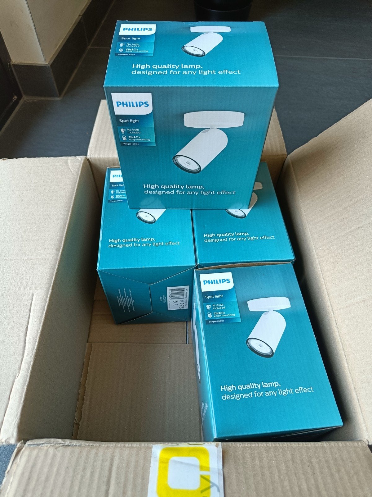 Philips Pongee wit opbouwspot 1-lights, Maison & Meubles, Lampes | Spots, Neuf, GU10, Philips, Spot apparent