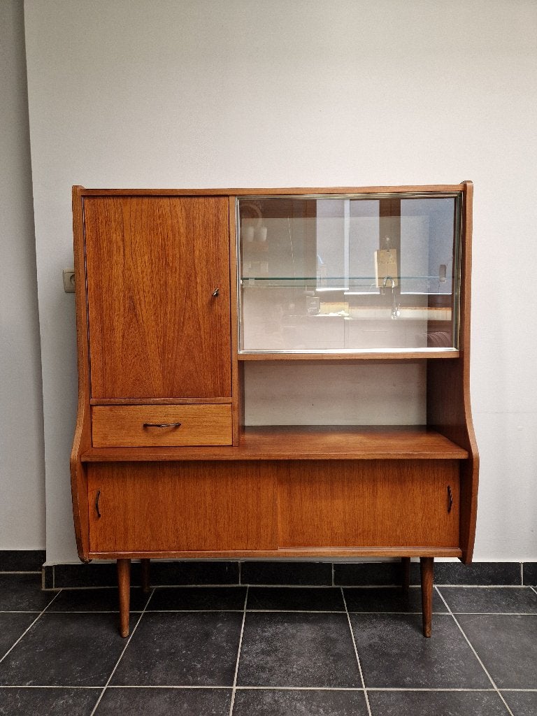 Armoire de cuisine/meuble de bar en teck rétro, Enlèvement