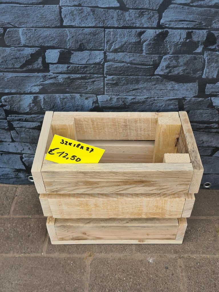 Houten Krat – Compact & Stevig, Huis en Inrichting, Hout, Nieuw, Ophalen of Verzenden, Rijkevorsel