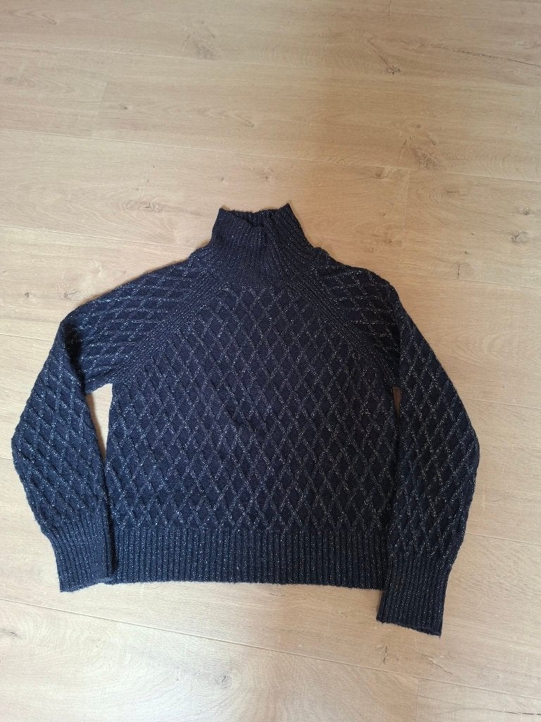 Massimo Dutti: Pull maille bleu foncé pour femme (taille XS), Taille 34 (XS) ou plus petite, Porté, Bleu, Enlèvement ou Envoi