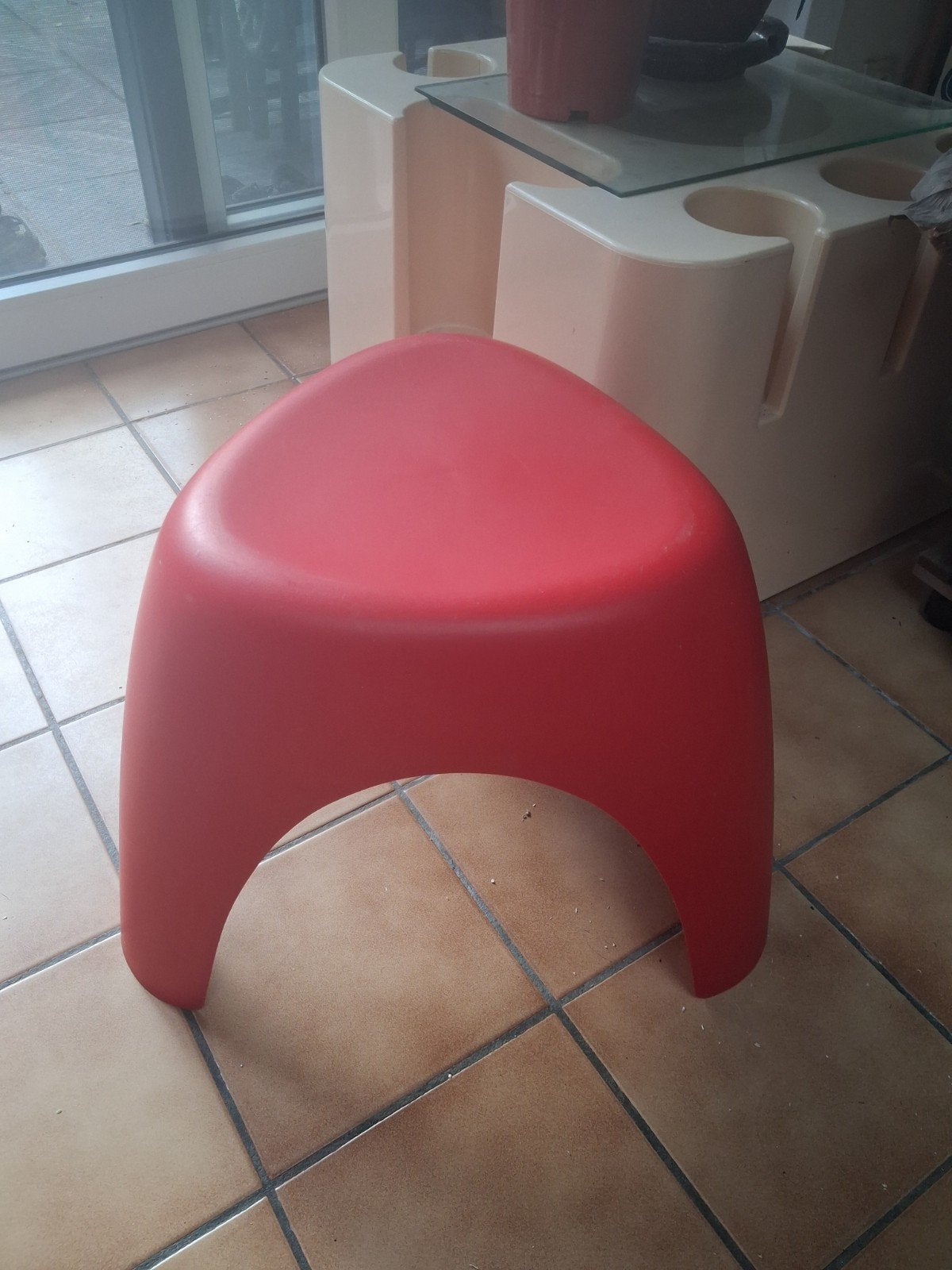 vitra elephant stoel sori yanagi space age vintage, Antiek en Kunst, Ophalen, Gemerkt, Rood, Overige typen