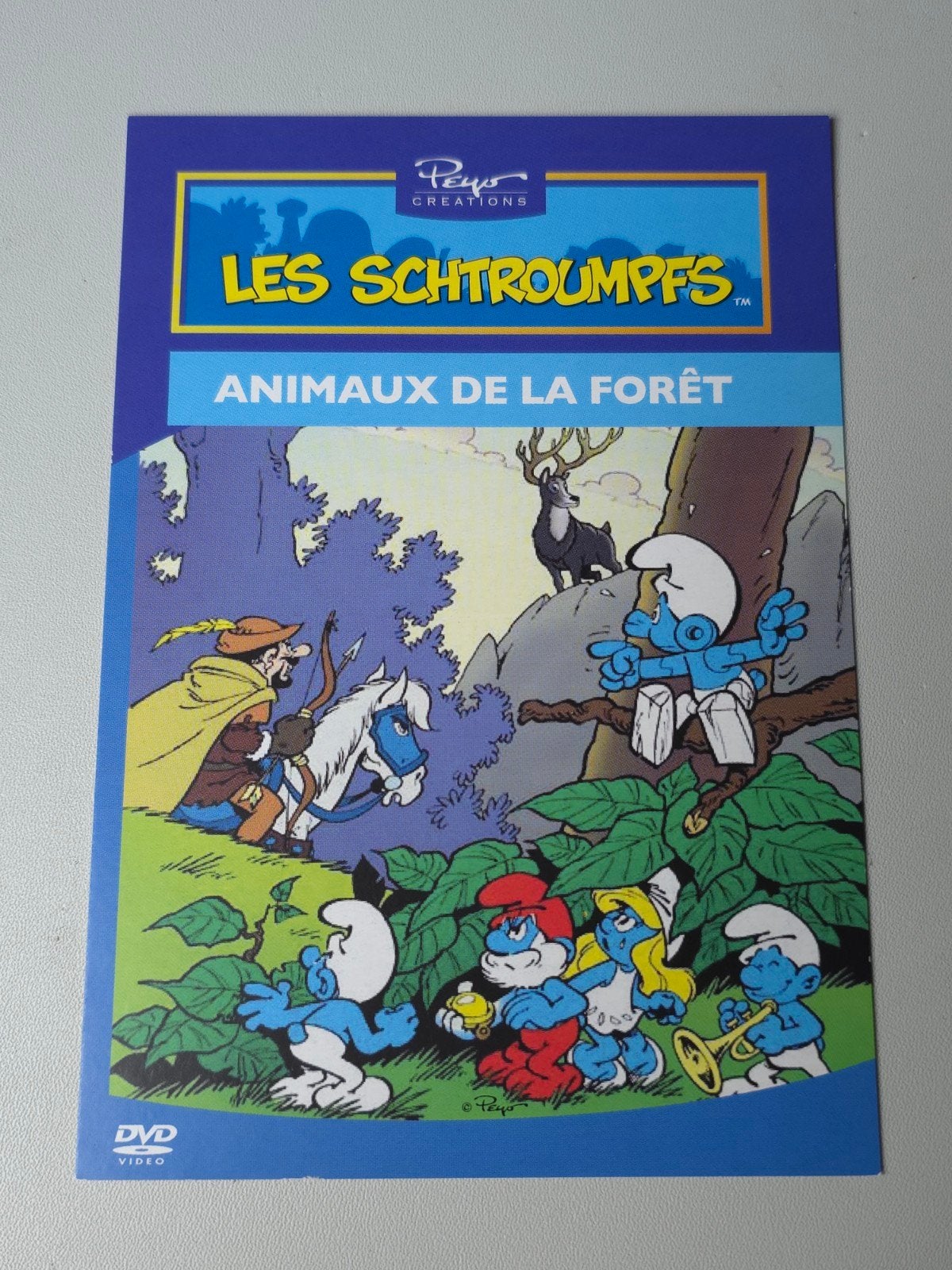 Carte postale Schtroumpf animaux de la forêt, Verzamelen, Smurfen, Verzenden, Zo goed als nieuw, Overige Smurfen, Overige typen