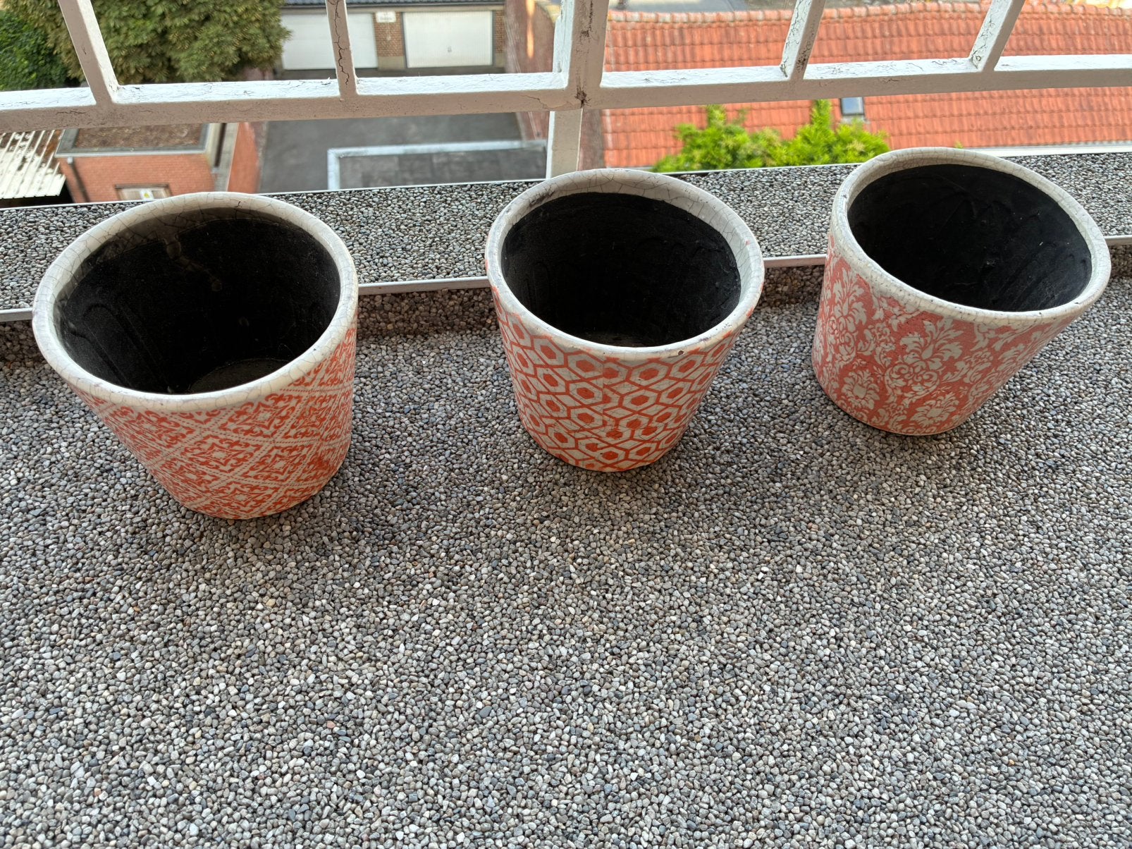 3 bloempotten van Flamant, Tuin en Terras, Ophalen, Zo goed als nieuw