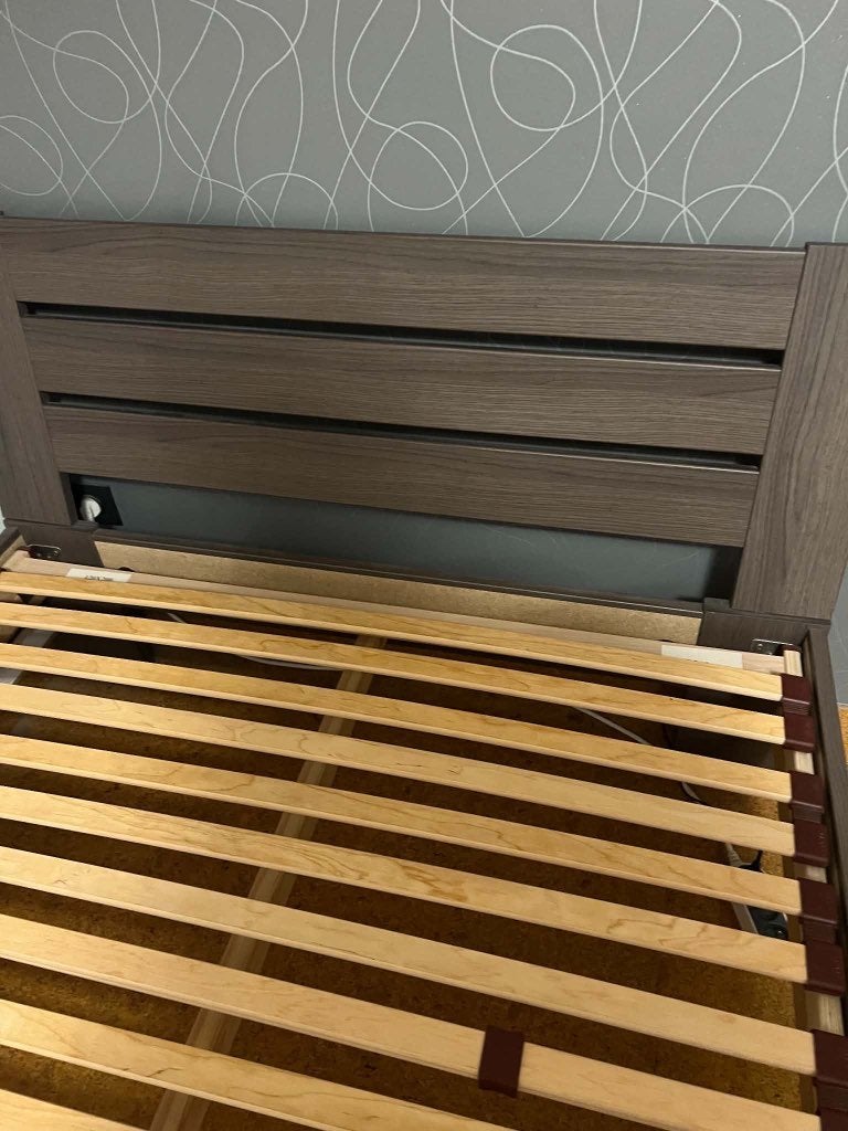 Bed, Maison & Meubles, Queen size, Brun, Enlèvement, Utilisé