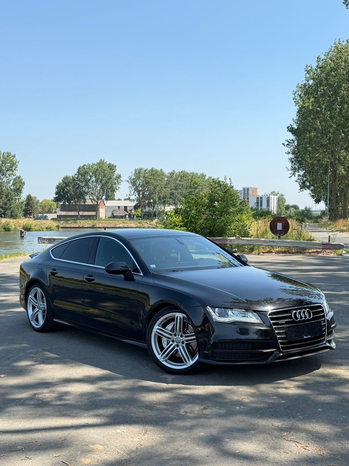 Audi A7 S-Line 3.0 TDI Quattro 313pk overname mogelijk, Auto's, Euro 5, Zwart, Zwart, Bedrijf