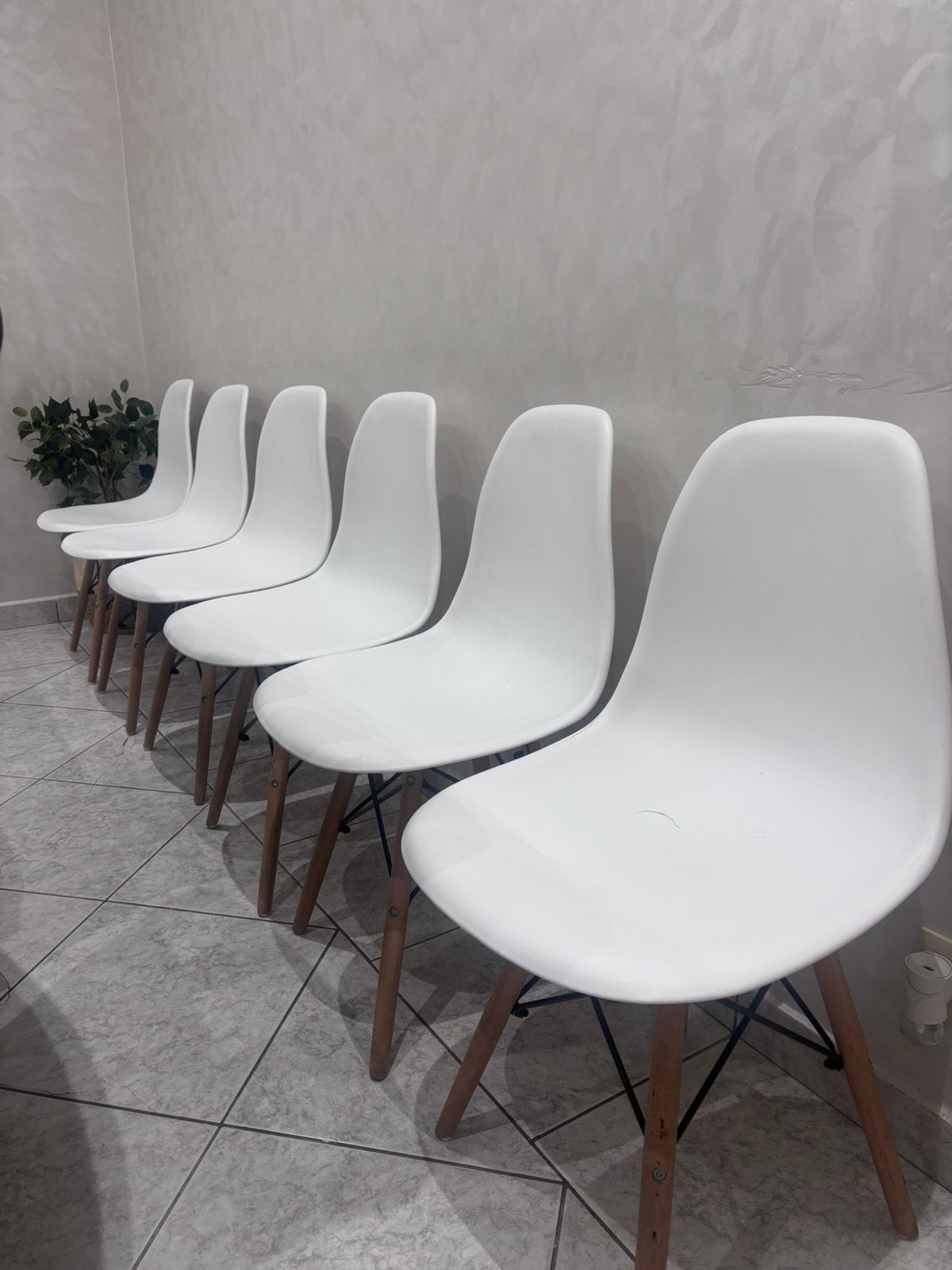 Chaise blanc et bois, Comme neuf, Enlèvement, Une, Bois