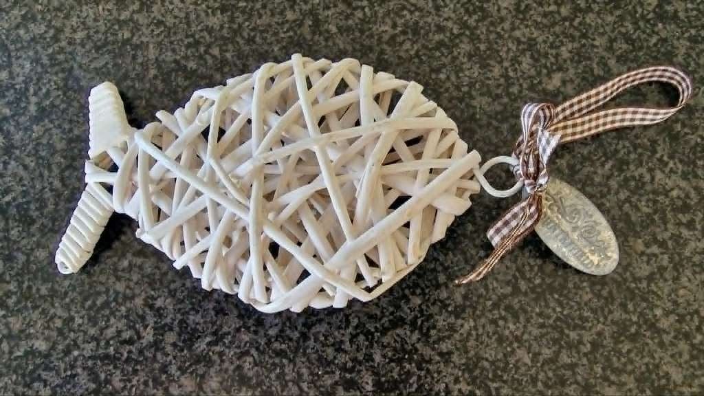 Mooie hanger -  visje, Hout, Ophalen of Verzenden, Wit, Landelijk