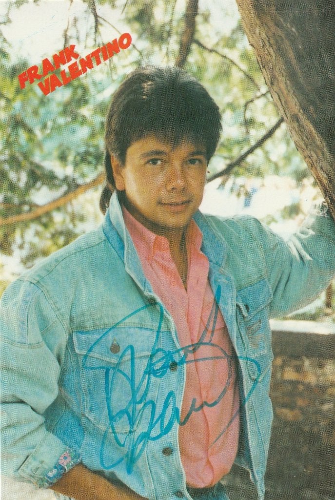 Frank Valentino - foto met handtekening - 1990, Verzamelen, Ophalen of Verzenden, Zo goed als nieuw, Foto of Kaart, Gesigneerd