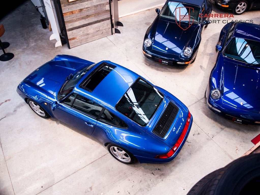 Porsche 911 993 3.6 Carrera 4 Coupé / PTS Cobalt Blue - fir, Auto's, Zwart, Blauw, Leder, Bedrijf