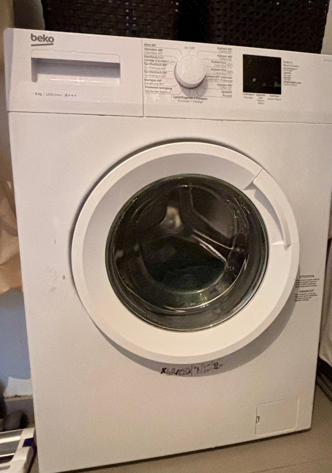 Wasmachine Beko 6kg A+++, Elektronische apparatuur, Ophalen, 1200 tot 1600 toeren, Gebruikt, 4 tot 6 kg